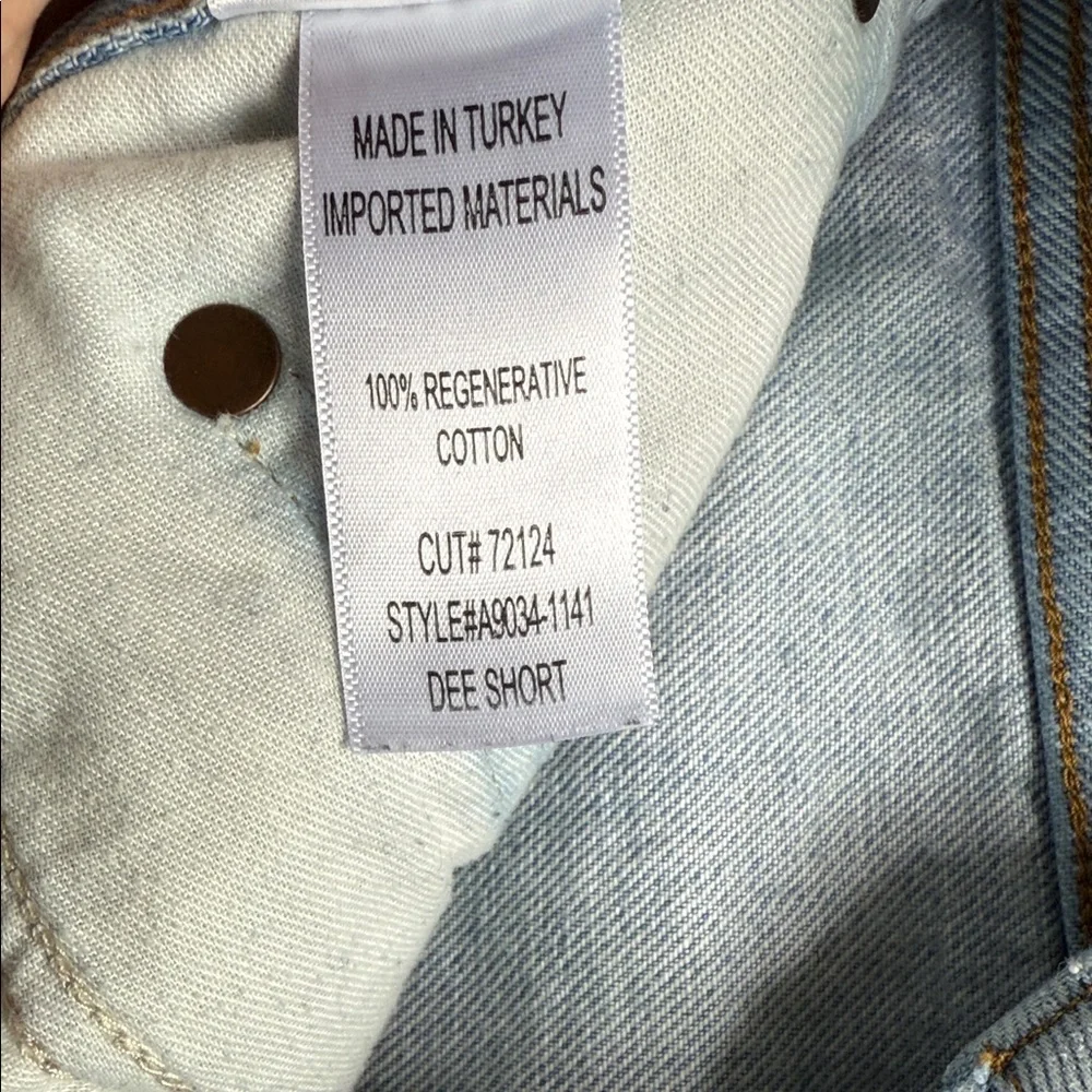 Agolde Women's Frayed Hem Jean Shorts - Light Blue - Picture 4 of 4